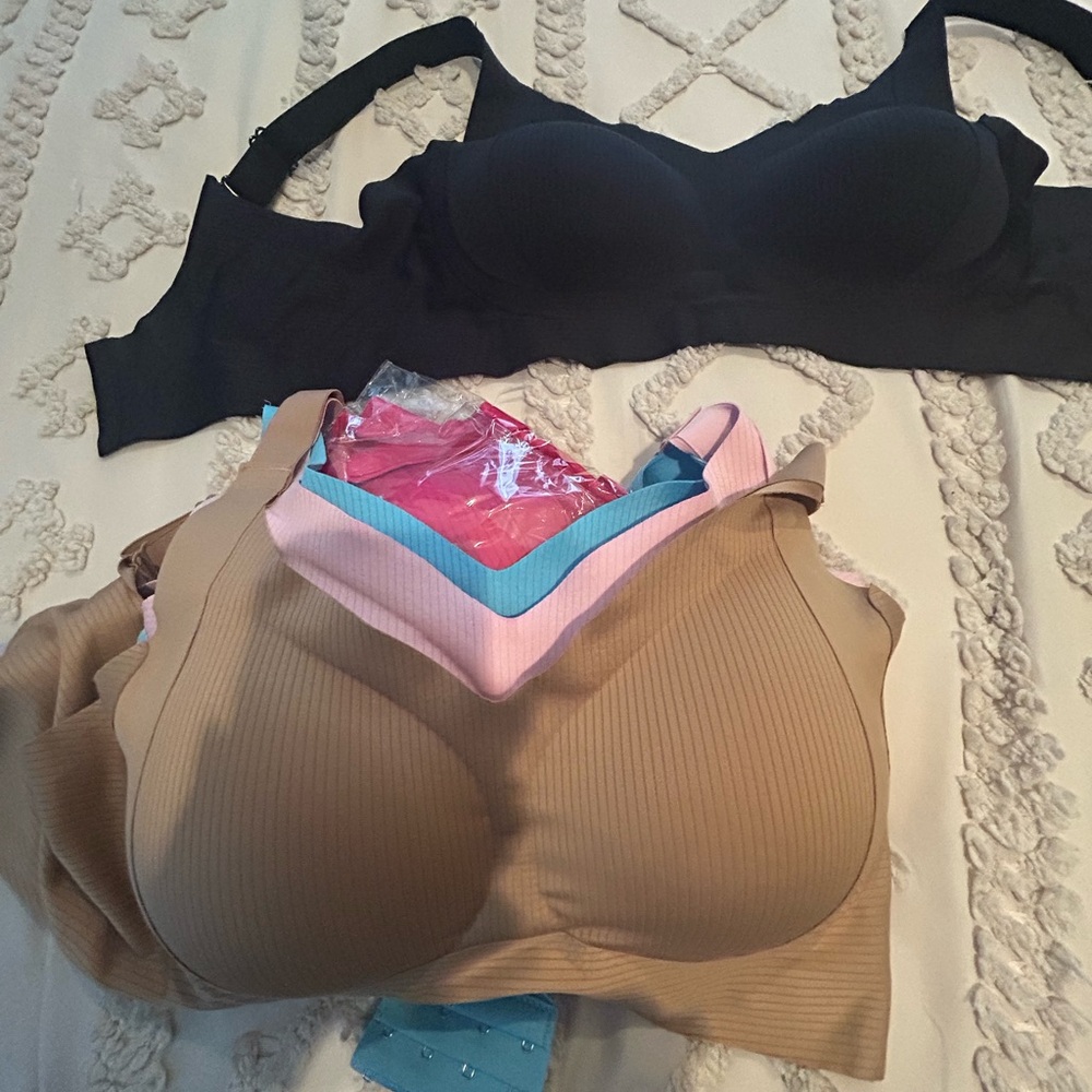 Elegant Comfort Women's Bra Set - Black, Tan, Pink, Blue, red. Wireless XXL. - Picture 4 of 5